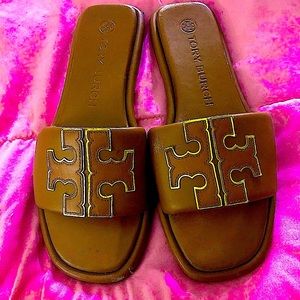 Tory Burch Double T Slide